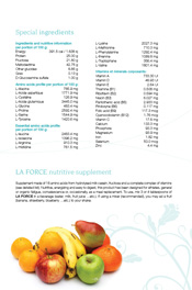 Special ingredients Nutritive supplement