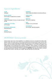 Special ingredients Dental and gum care