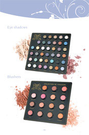 Eye shadows and blushers